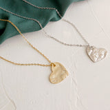 Heart Textured Vermeil Necklace