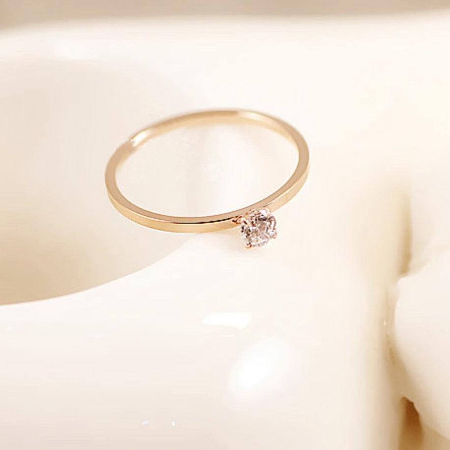 Rose Gold Solitaire Ring