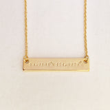 Coordinates Custom Bar Necklace - Longitude and Latitude