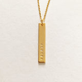 Vertical Gold Bar Necklace
