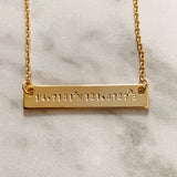 Coordinates Custom Bar Necklace - Longitude and Latitude