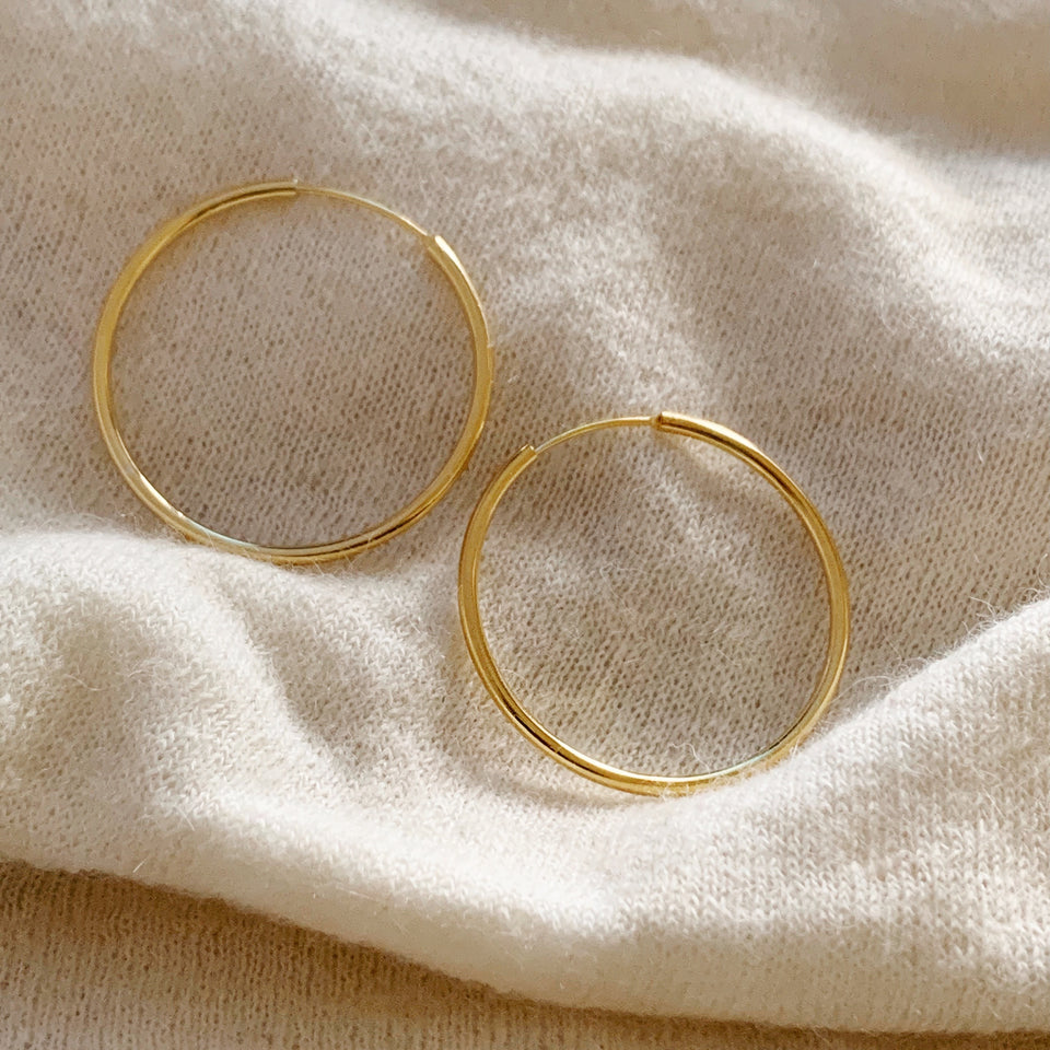 Felicity Thin Vermeil Hoops