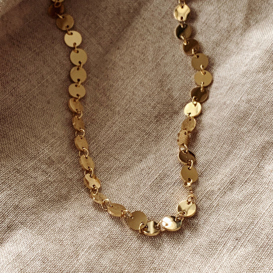 Piper Gold Coin Choker Necklace