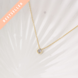 Soleil Solitaire Vermeil Necklace
