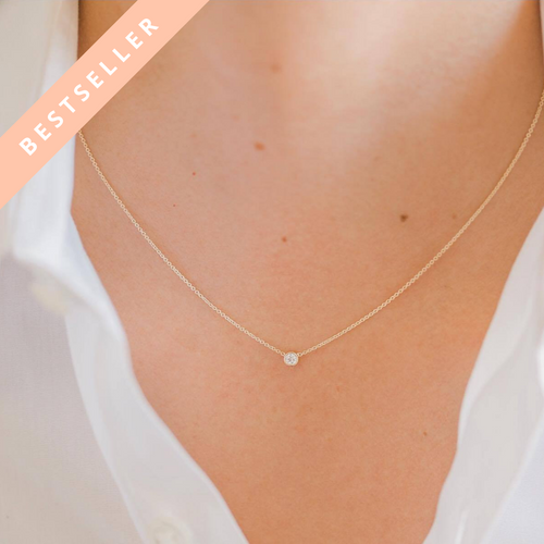 Soleil Solitaire Vermeil Necklace