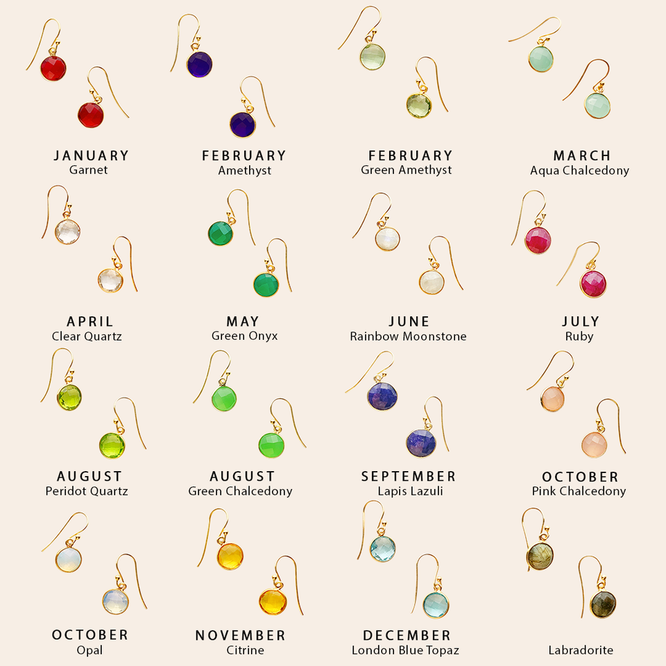 Aimer Birthstone Earrings