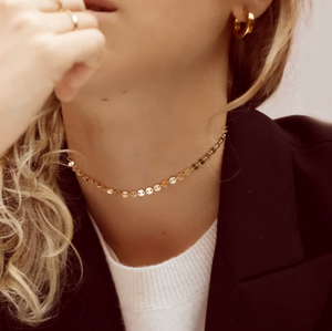 Piper Gold Coin Choker Necklace