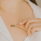 Coordinates Custom Bar Necklace - Longitude and Latitude