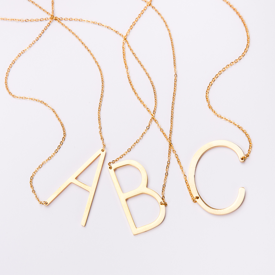 Goldtone Monogram Necklace