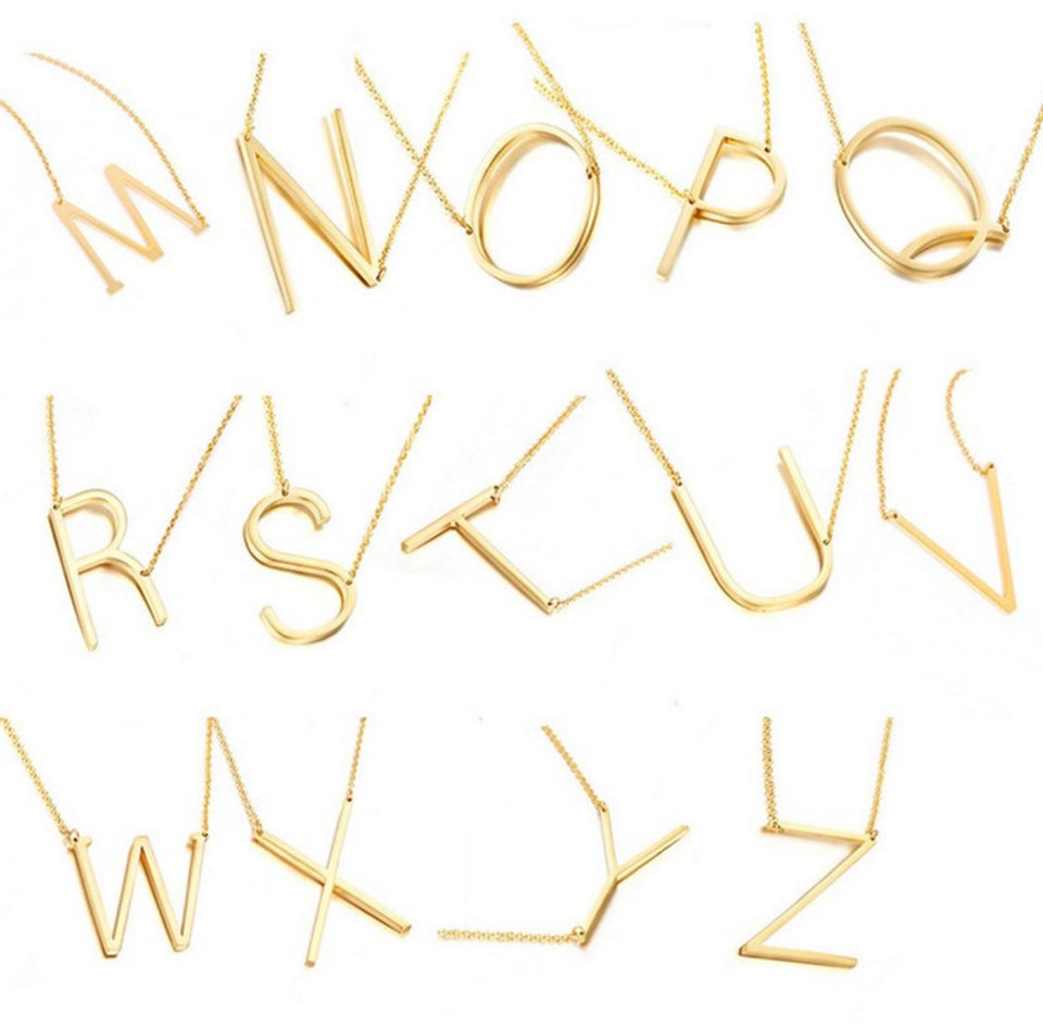 Goldtone Monogram Necklace