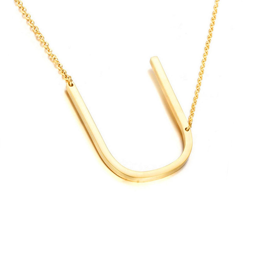 Goldtone Monogram Necklace