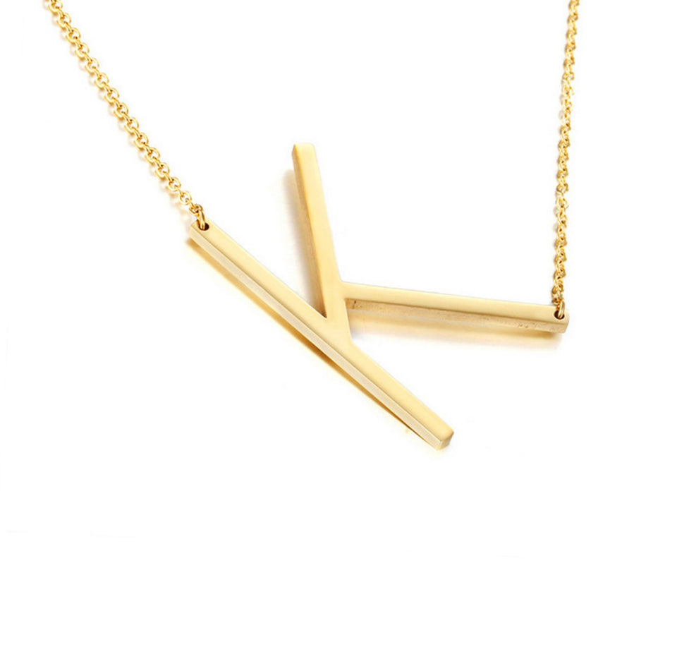Goldtone Monogram Necklace
