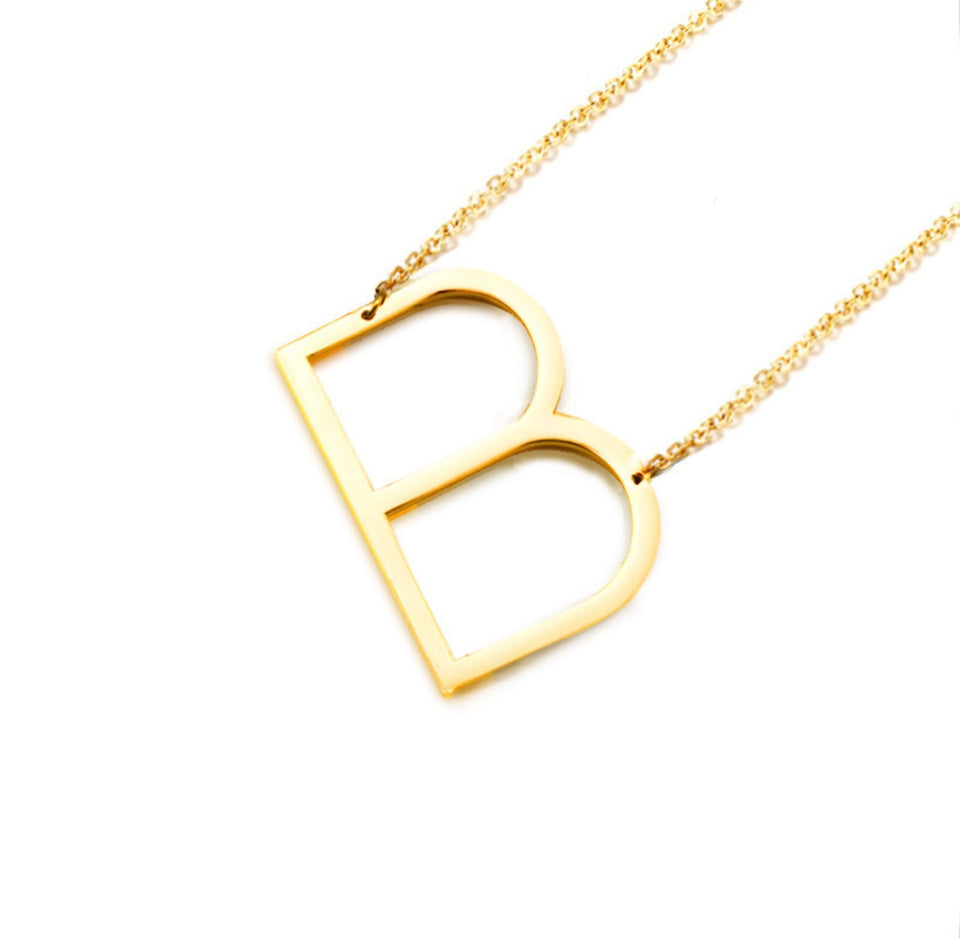Goldtone Monogram Necklace