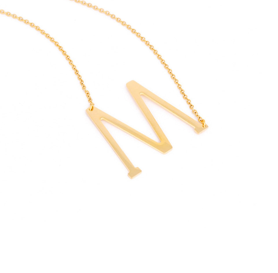 Goldtone Monogram Necklace