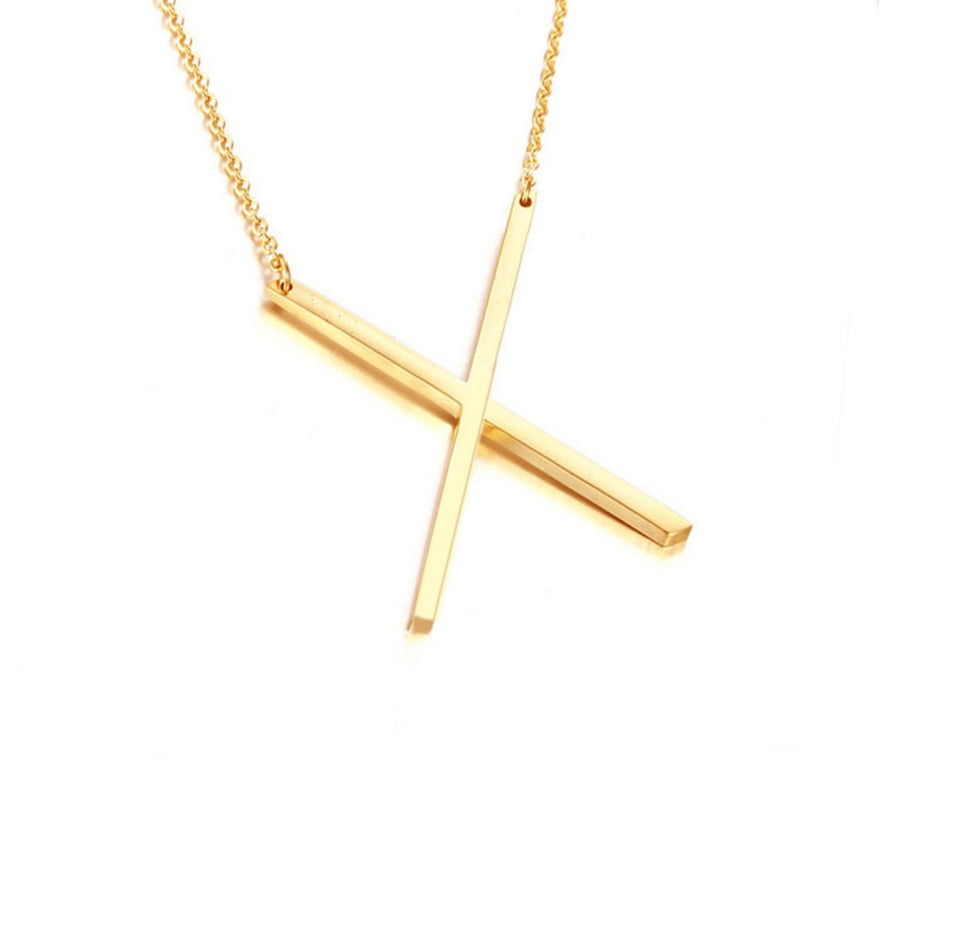 Goldtone Monogram Necklace