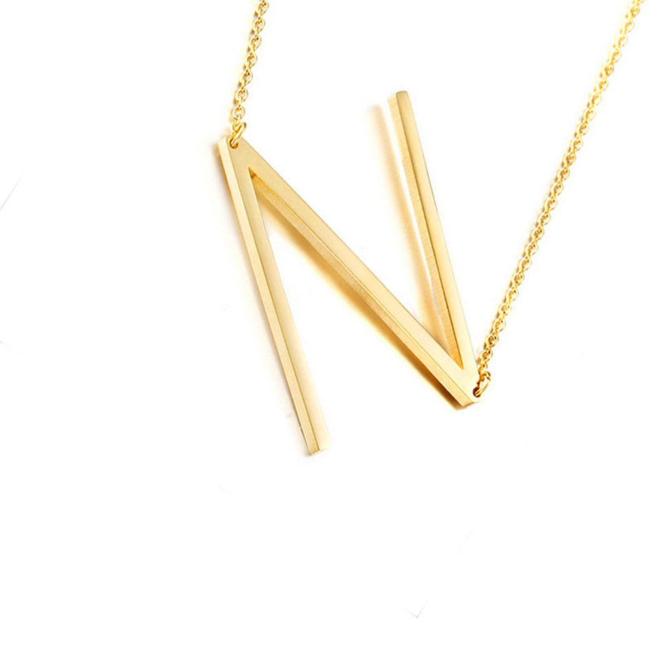 Goldtone Monogram Necklace