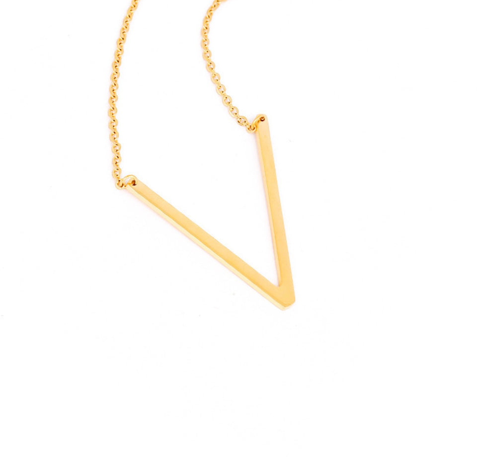 Goldtone Monogram Necklace