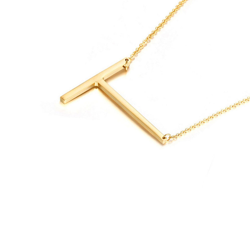 Goldtone Monogram Necklace