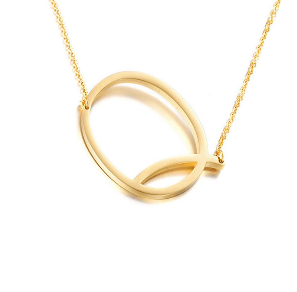 Goldtone Monogram Necklace