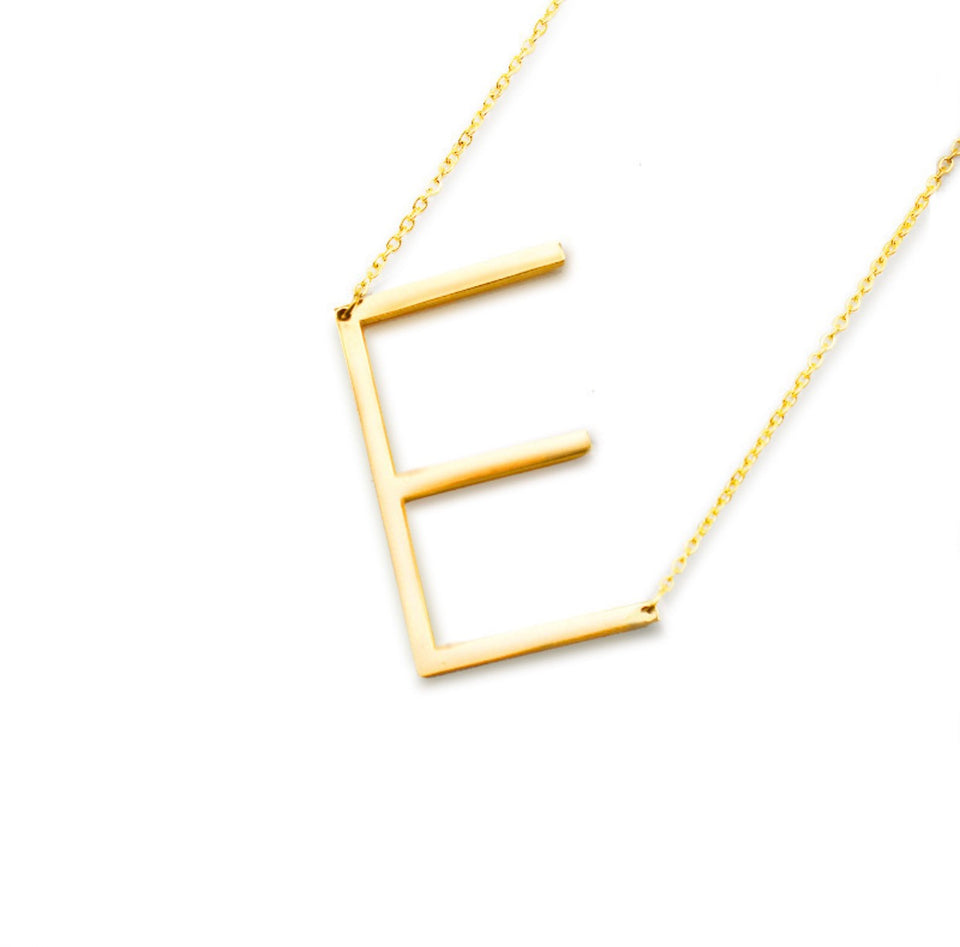 Goldtone Monogram Necklace