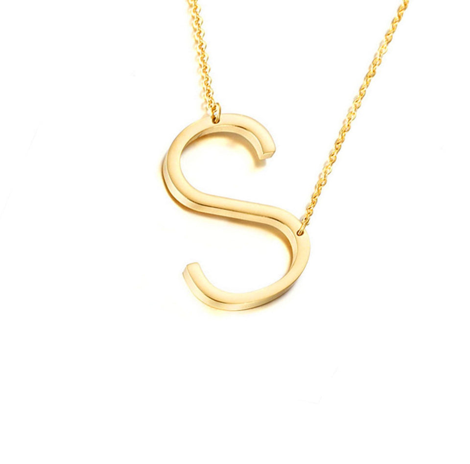 Goldtone Monogram Necklace