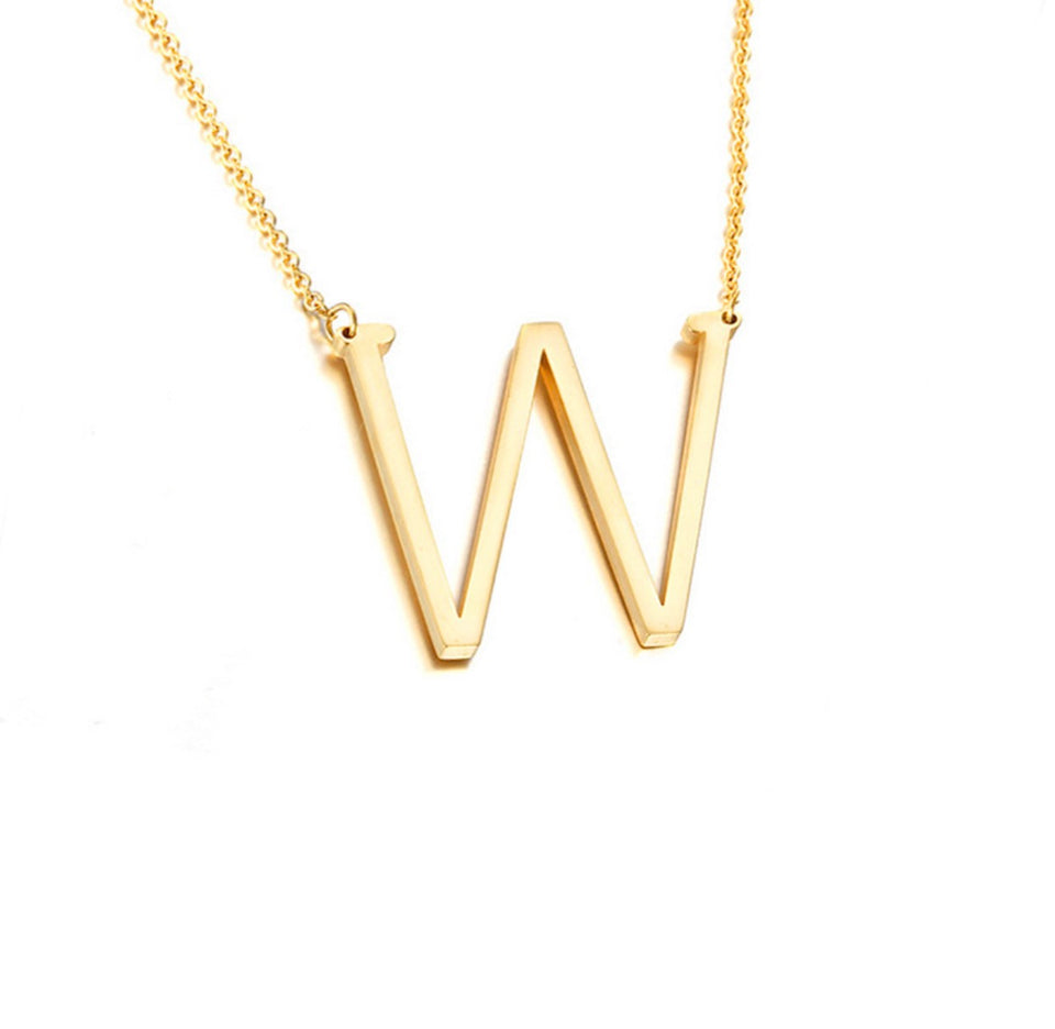Goldtone Monogram Necklace