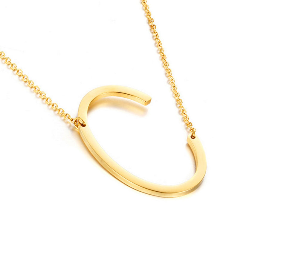 Goldtone Monogram Necklace