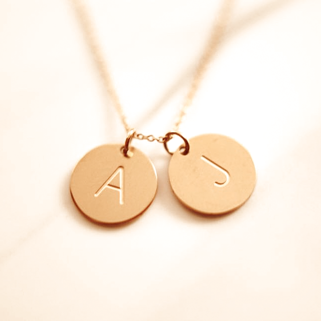 Idylle Twinset Initials Gold Tone Necklace