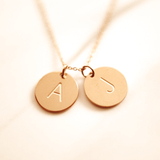 Idylle Twinset Initials Gold Tone Necklace