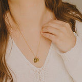 Idylle Twinset Initials Gold Tone Necklace