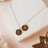 Idylle Twinset Initials Gold Tone Necklace