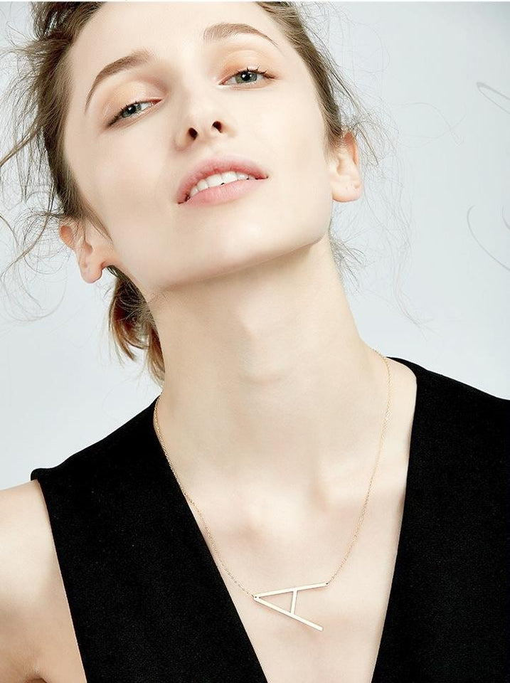 Goldtone Monogram Necklace