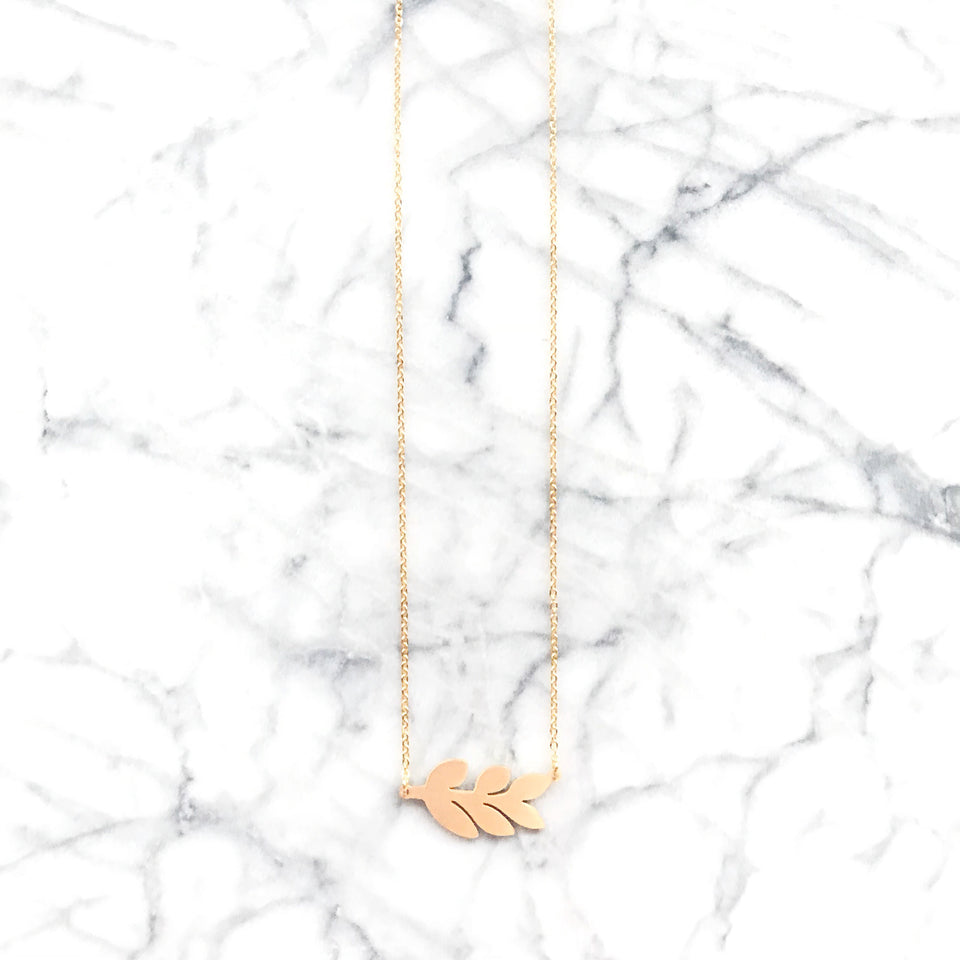 Morning Glory Leaf Necklace