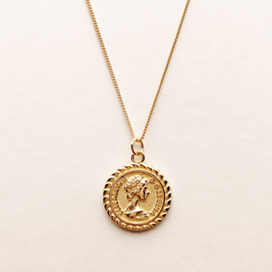 Reine Vintage Coin Vermeil Necklace
