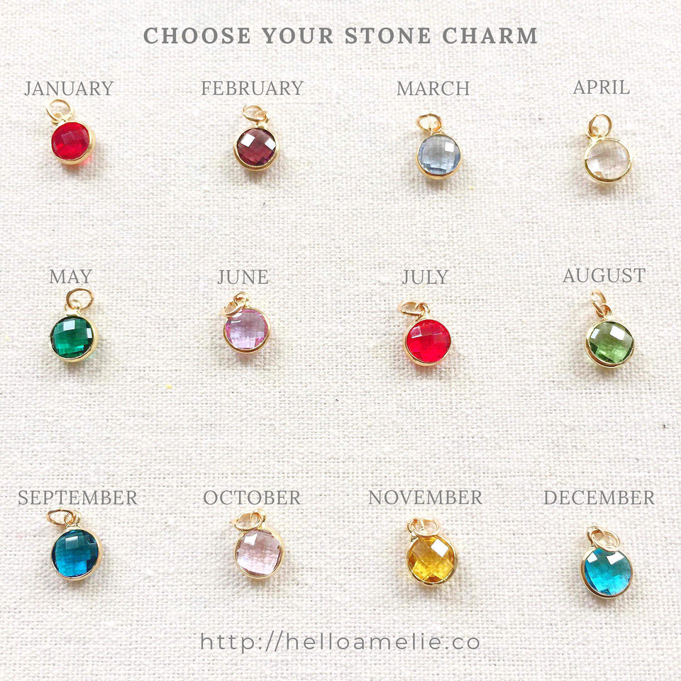 Aveline Custom Birthstone and Disc Necklace