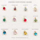 Aveline Custom Birthstone and Disc Necklace