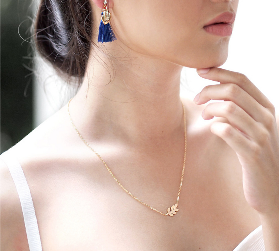 Morning Glory Leaf Necklace