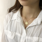 Reine Vintage Coin Vermeil Necklace