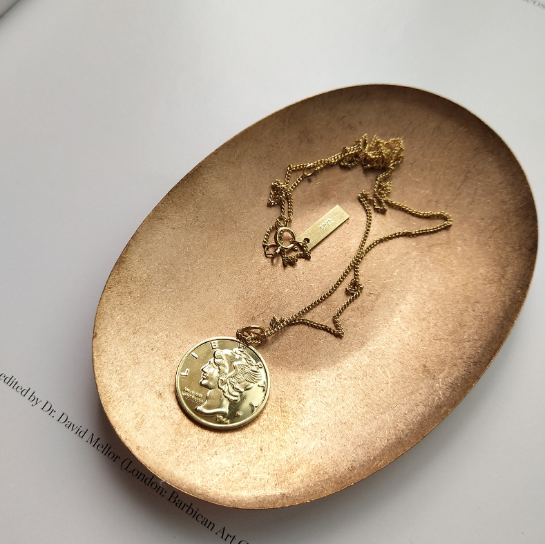 Liberty Dime Vermeil Necklace