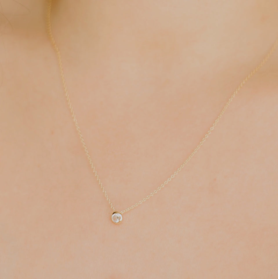 Soleil Solitaire Vermeil Necklace