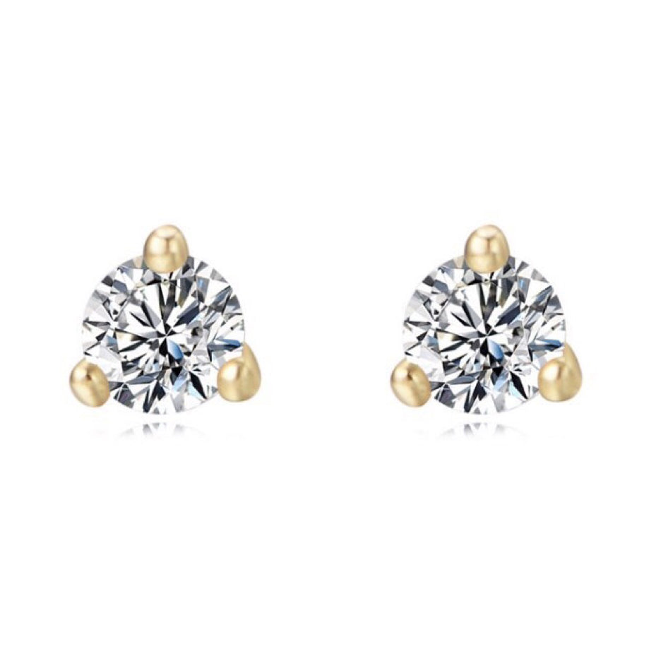 Soleil Solitaire Earring Studs