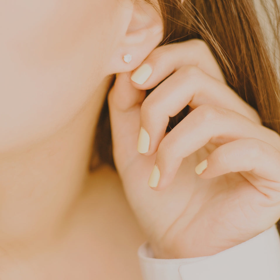 Soleil Solitaire Earring Studs