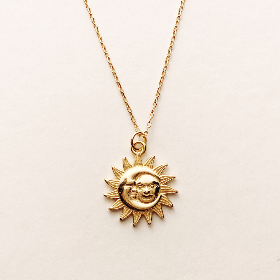 Sun And Moon Vermeil Necklace
