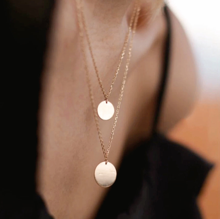 Corrine Layered Disc Necklace