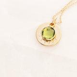 Aveline Custom Birthstone and Disc Necklace