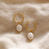Vivienne Pearl Hoops